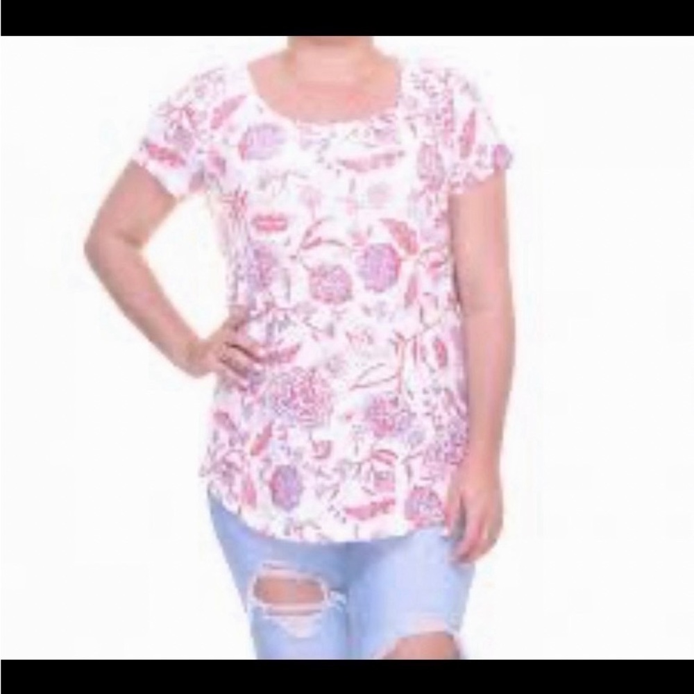 Lucky Brand Short Sleeve Floral Print